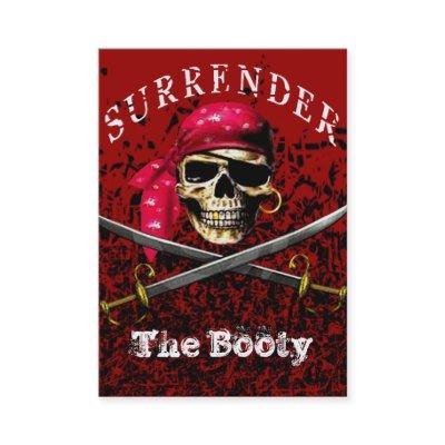 Surrender The Booty Pirate  template