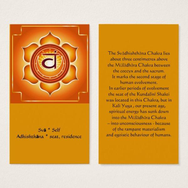 Svadisthana or Sacral Chakra Card