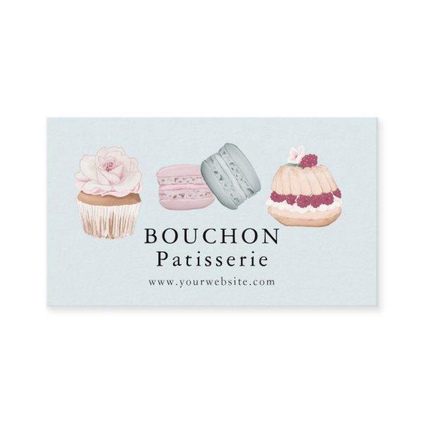 Sweet Cake Macaron Cupcake White Bakery Blue