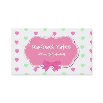 Sweet Hearts Girl's Play Date Card