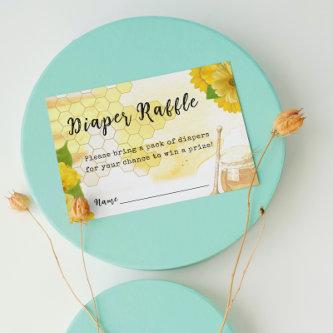 Sweet Honey and Bee Baby Shower Diaper Raffle Game