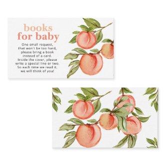 Sweet Peach Baby Shower Books for Baby Card