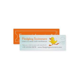 Swim instructor skinny business promotion card