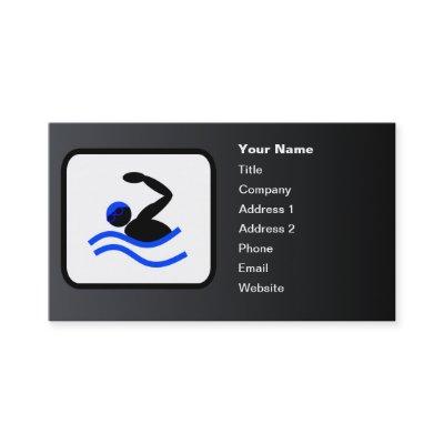 Swimmer Logo Customizable Black