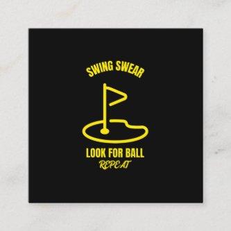 Swing swear look for ball repeat funny golfing gol square