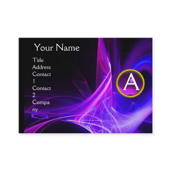 SWIRLGEM MONOGRAM Vibrant black blue pink purple