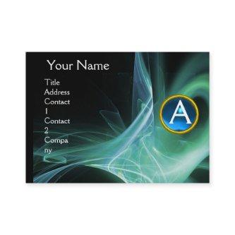 SWIRLGEM MONOGRAM Vibrant black green blue