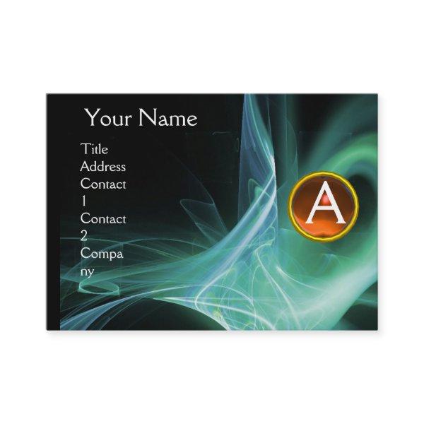 SWIRLGEM MONOGRAM Vibrant black green orange