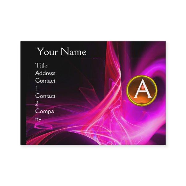 SWIRLGEM MONOGRAM Vibrant black pink orange violet