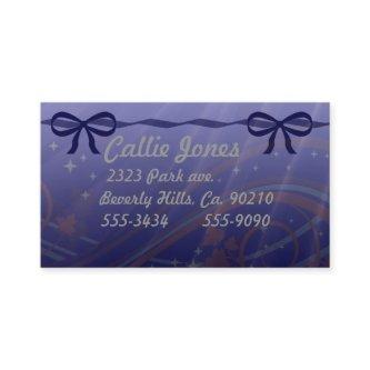 Swirls Stars and Blue Bows
