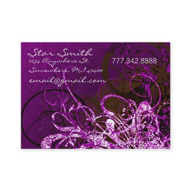Swirly Florals - - Deep Purple