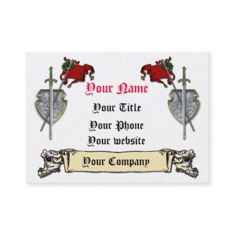 sword, shield and banner  template