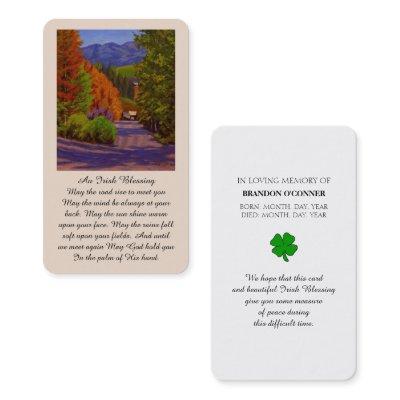 Sympathy Memorial Irish Blessing Prayer Card