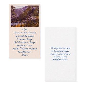 Sympathy Memorial Picture Remembrance Card