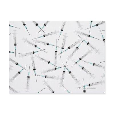 Syringes 2 postcard