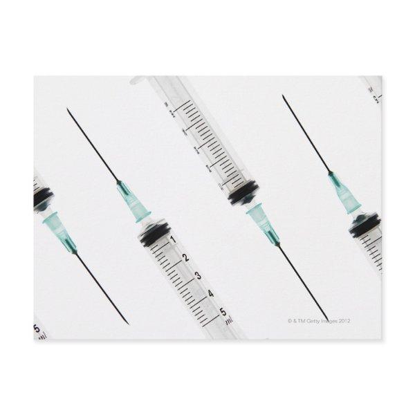 Syringes 4 postcard