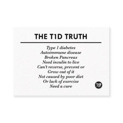 T1d Truth (3.5" x 2.5") Referral Card