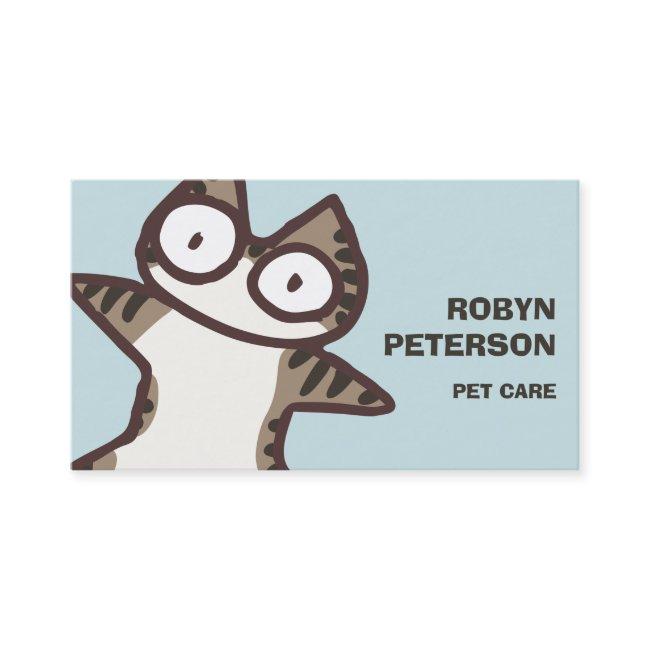 Tabby Cat Light Blue