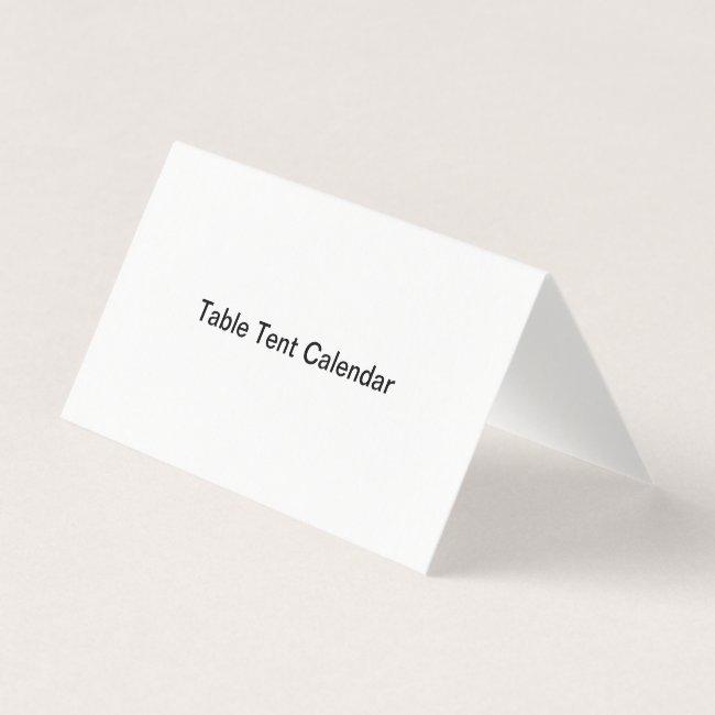 Table Tent Calendar