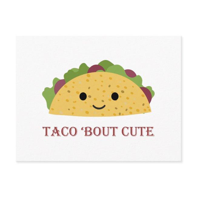 Taco Bout Cute Kawaii Taco Holiday Postcard