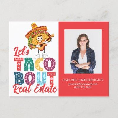 Taco Bout Real Estate Photo Marketing Postcard