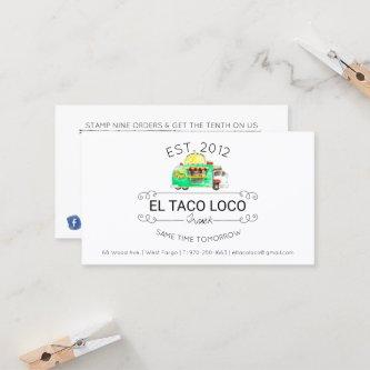 Taco Food Truck Loyalty Card