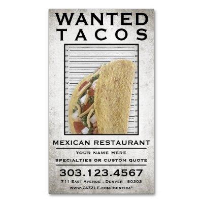 tacos wanted poster