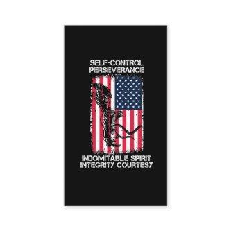 Taekwondo 5 Tenets 4th of July Sports USA Flag