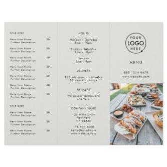 Take out | Restaurant Gray Logo Photo Menu