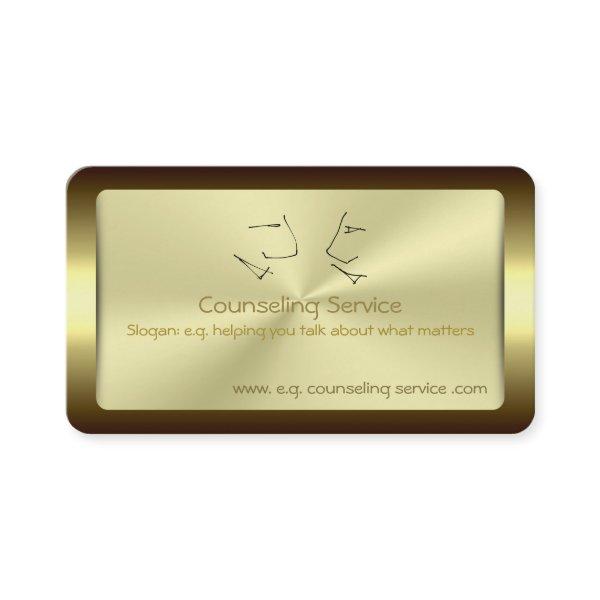 Talking Heads, Counselor, golden metallic-effect