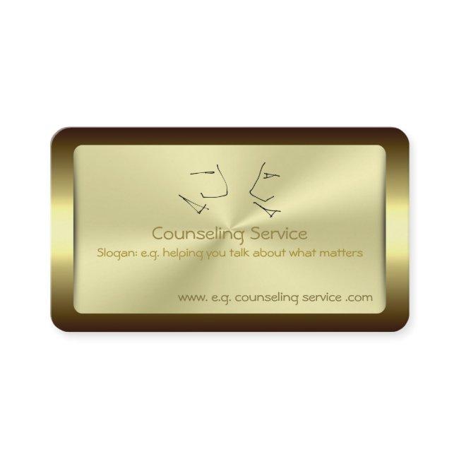 Talking Heads, Counselor, golden metallic-effect