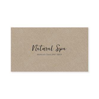 Tan Color  Linen Texture Print black Typography