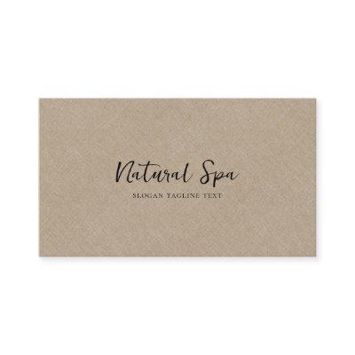 Tan Color  Linen Texture Print black Typography