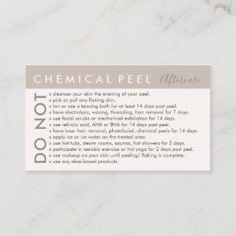 Tan Cream Chemical Peel Avoids Advices Aftercare