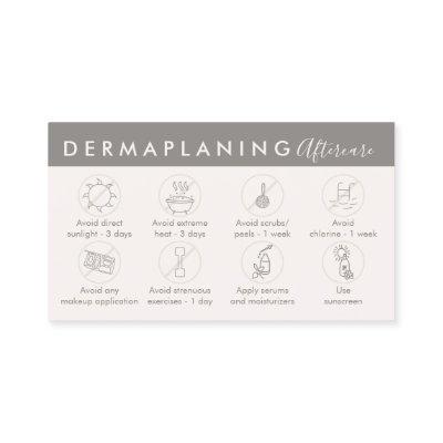 Tan Cream Dermaplaning Aftercare Post Instructions