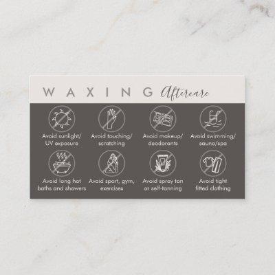 Tan Cream Waxing after care advices instruction