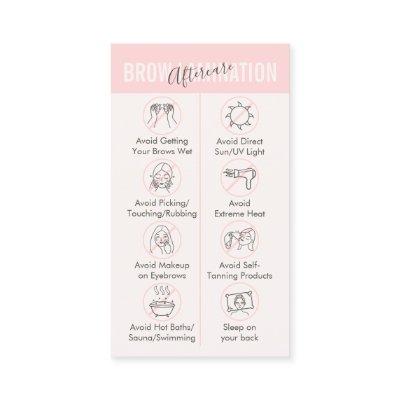 Tan Pink Brow Lamination Aftercare Advices