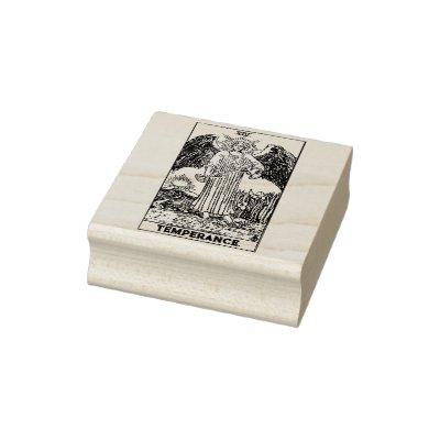 Tarot Card: Temperance: Personalized Text Rubber Stamp