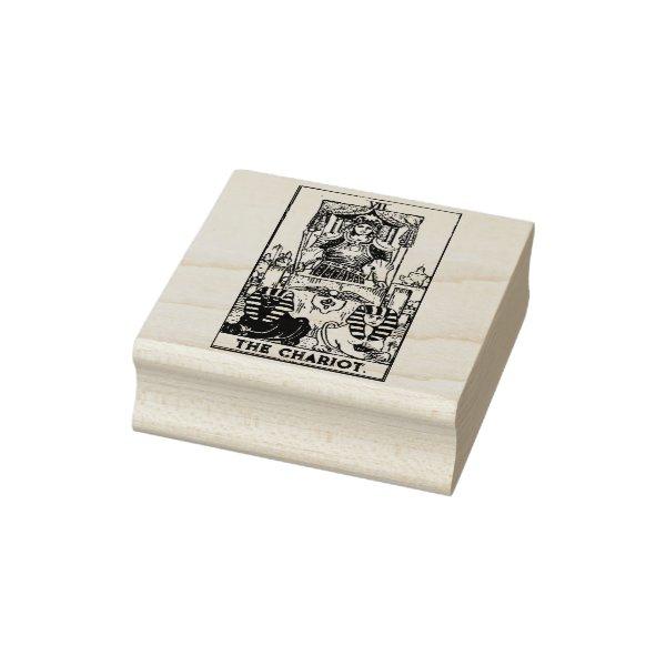 Tarot Card: The Chariot: Personalized Text Rubber Stamp