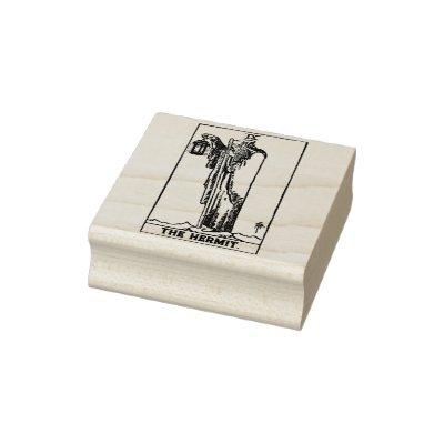 Tarot Card: The Hermit: Personalized Text Rubber Stamp