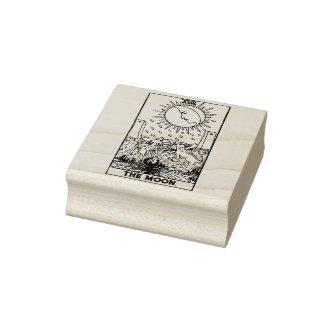 Tarot Card: The Moon: Personalized Text Rubber Stamp