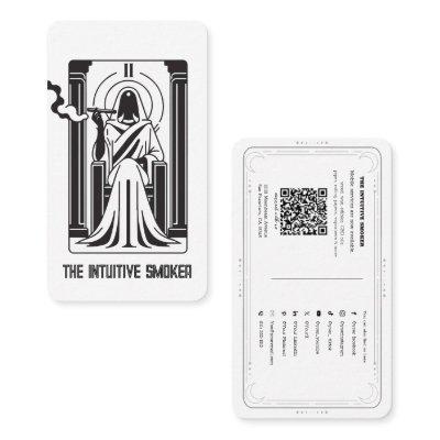 Tarot High Priestess Weed Smoking Social Media QR