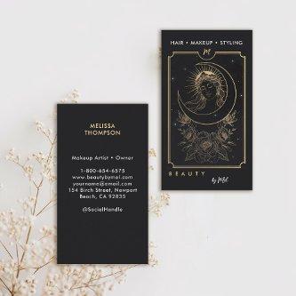 Tarot Moon Goddess Roses Modern Elegant Black Gold