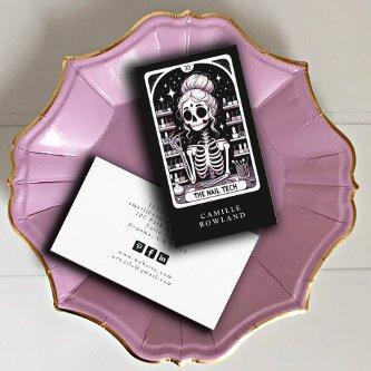 Tarot Nail Technician Black White