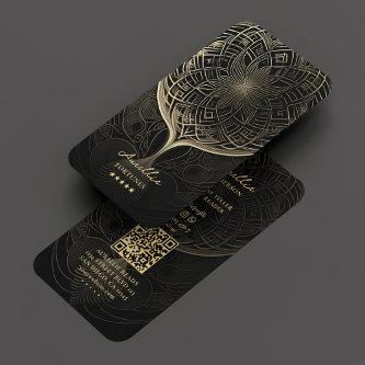 Tarot Reader Psychic Elegant Black Gold Mandala