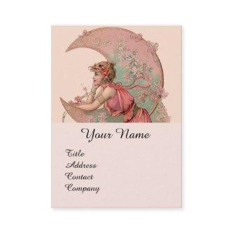 TAROTS / LADY OF THE MOON WITH FLOWERS IN PINK