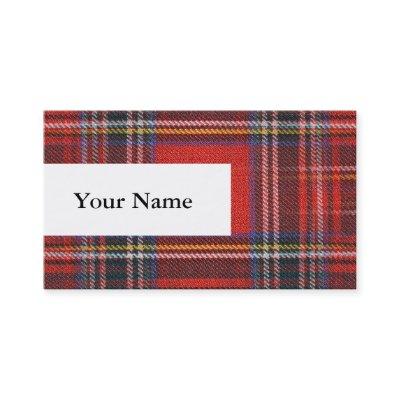 Tartan plaids pattern royal red fabric