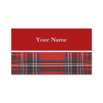 Tartan plaids pattern royal red fabric