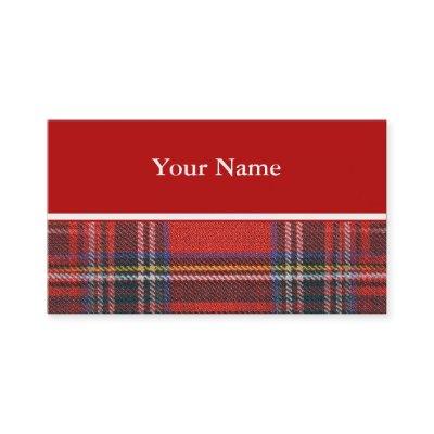 Tartan plaids pattern royal red fabric
