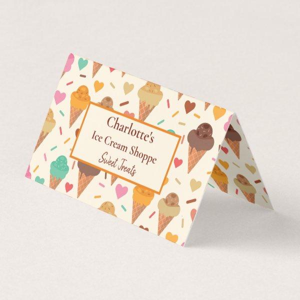 Tasty colorful ice cream pattern custom